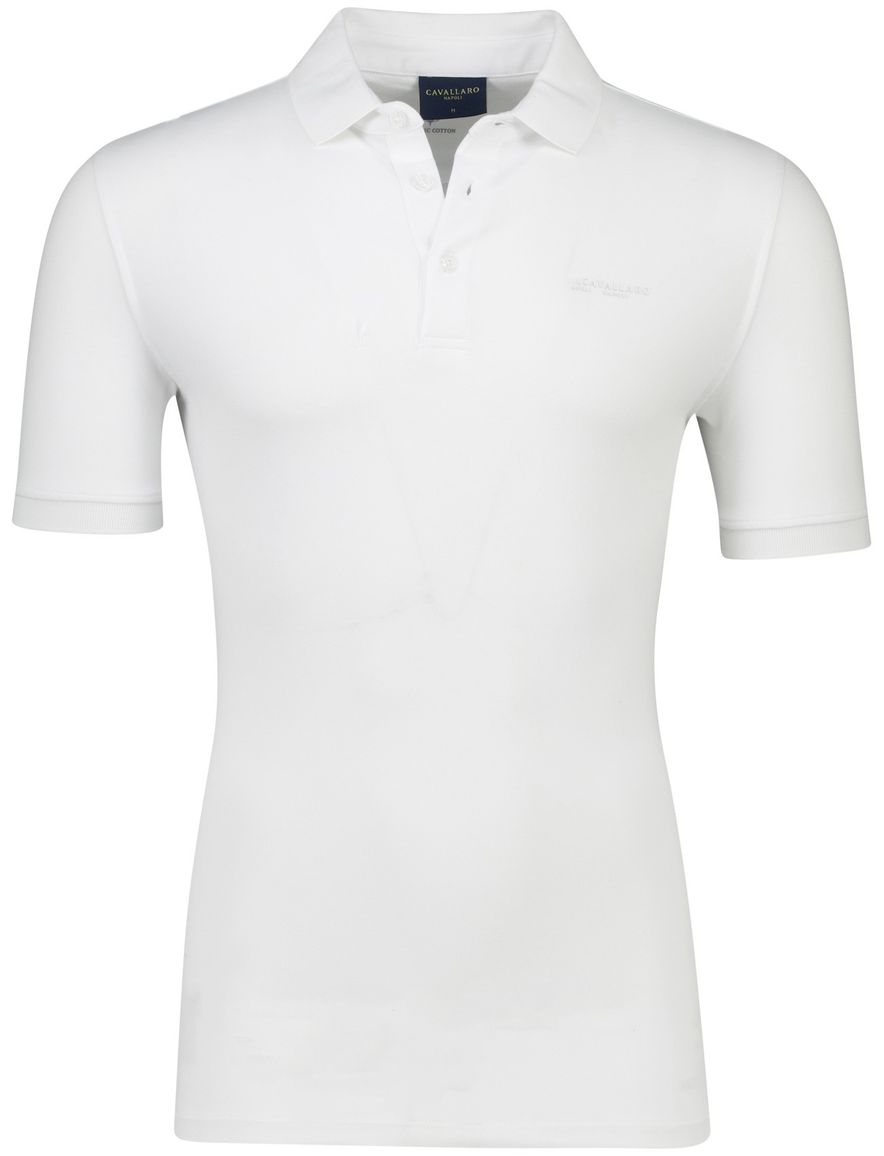 Poloshirt wit Cavallaro Bavegio katoen