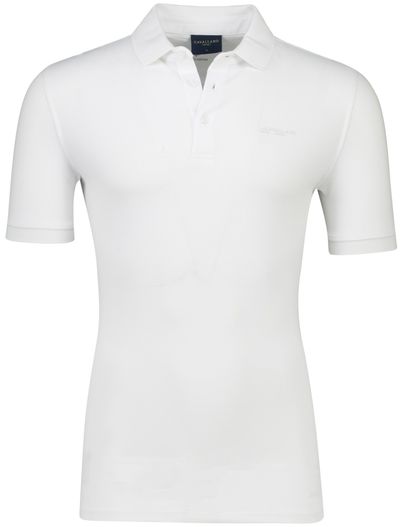 Cavallaro Wit poloshirt Cavallaro Bavegio korte mouw
