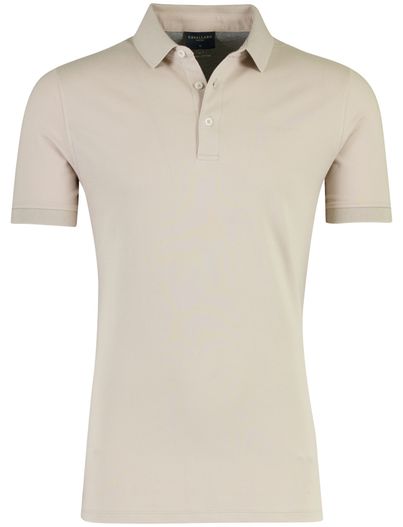 Cavallaro Polo korte mouw beige 3-knoops Cavallaro Bavegio