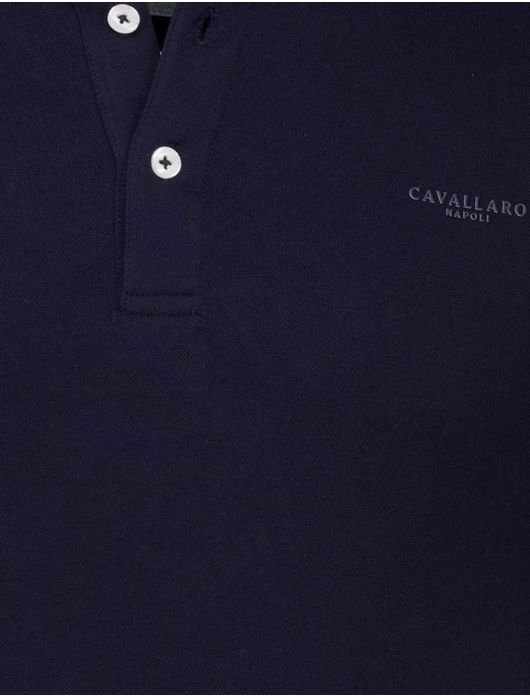 Cavallaro Bavegio poloshirt donkerblauw katoen