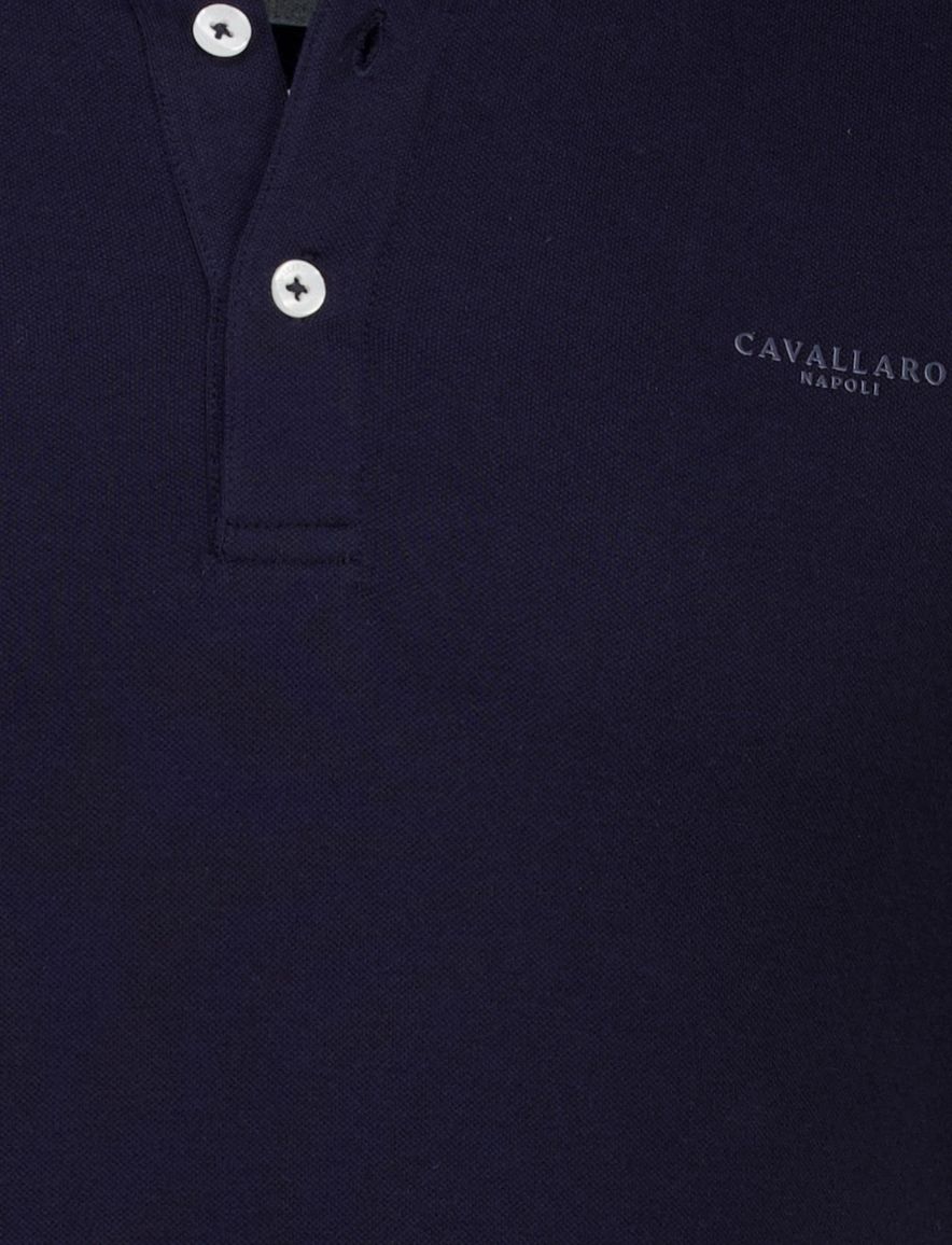Cavallaro Bavegio poloshirt donkerblauw katoen