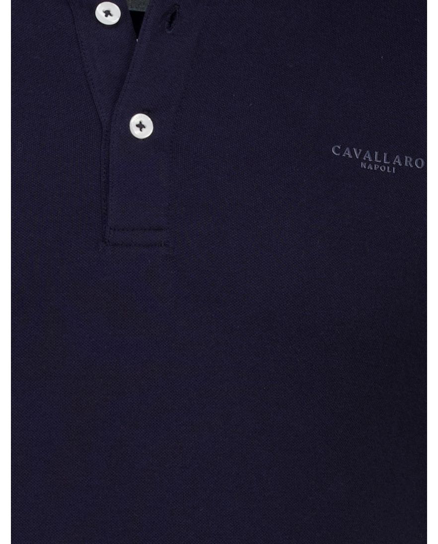 Poloshirt Cavallaro Bavegio donkerblauw effen