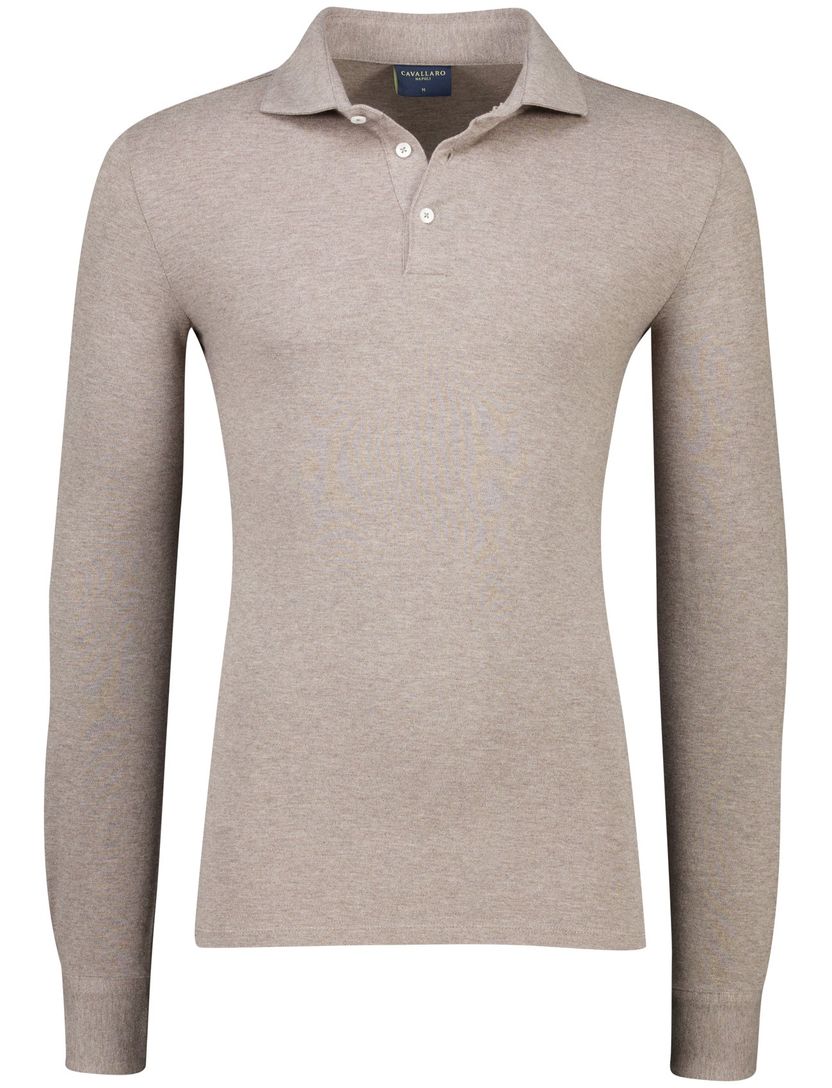 Poloshirt beige Cavallaro Camicia katoen