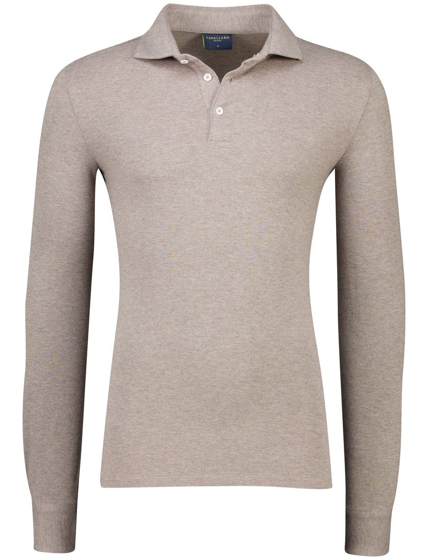 Poloshirt beige Cavallaro Camicia katoen