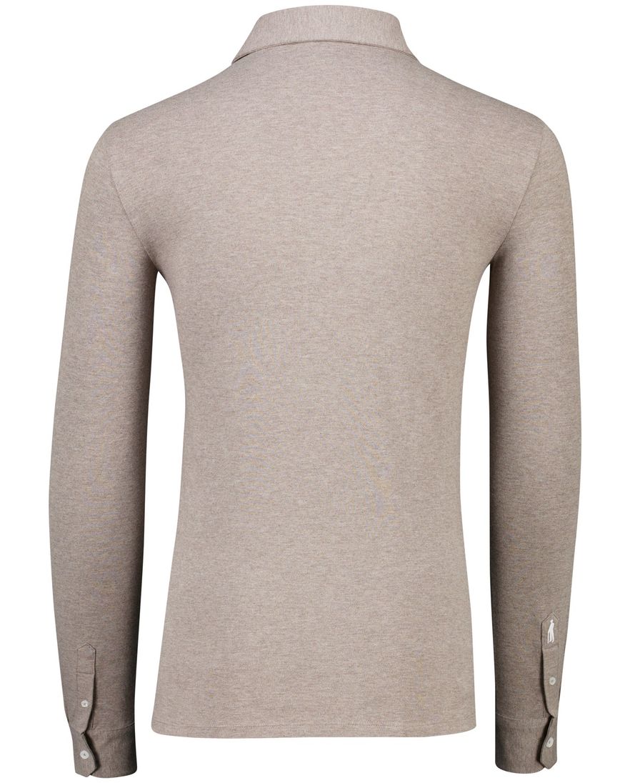 Beige poloshirt Cavallaro Camicia 3 knoop