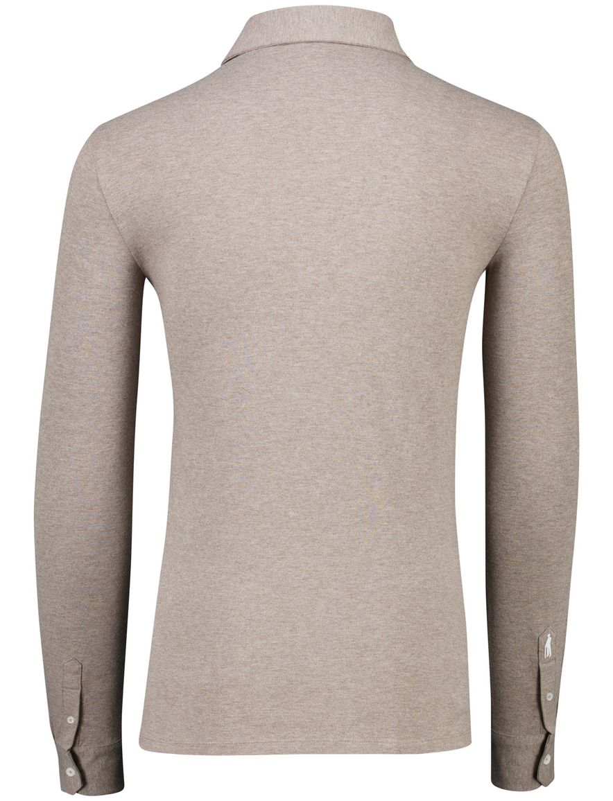 Cavallaro Camicia Polo Bruin lange mouw