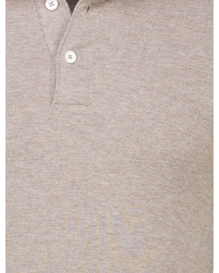 Beige poloshirt Cavallaro Camicia 3 knoop