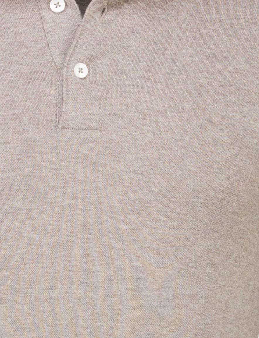 Cavallaro Camicia Polo Bruin lange mouw