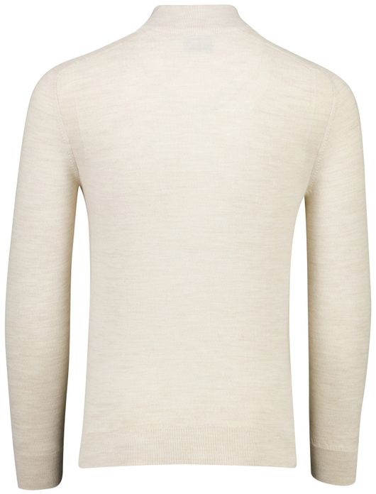 Cavallaro Fantanio half zip trui beige gemeleerd