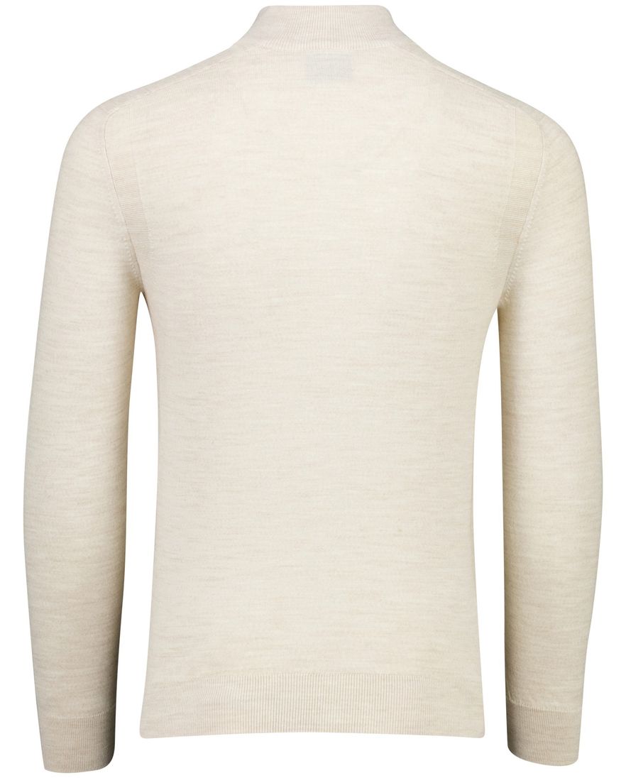 half zip trui beige Cavallaro Fontanio wol