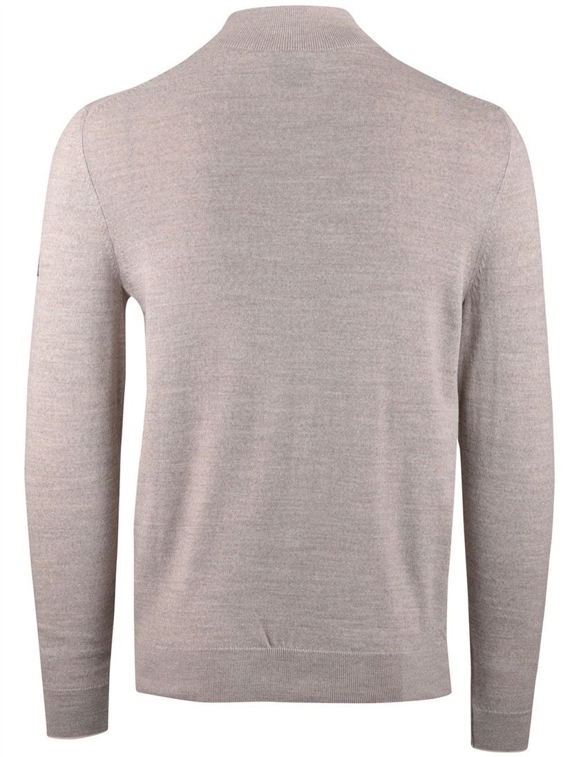 Trui Cavallaro Fontanio half zip beige