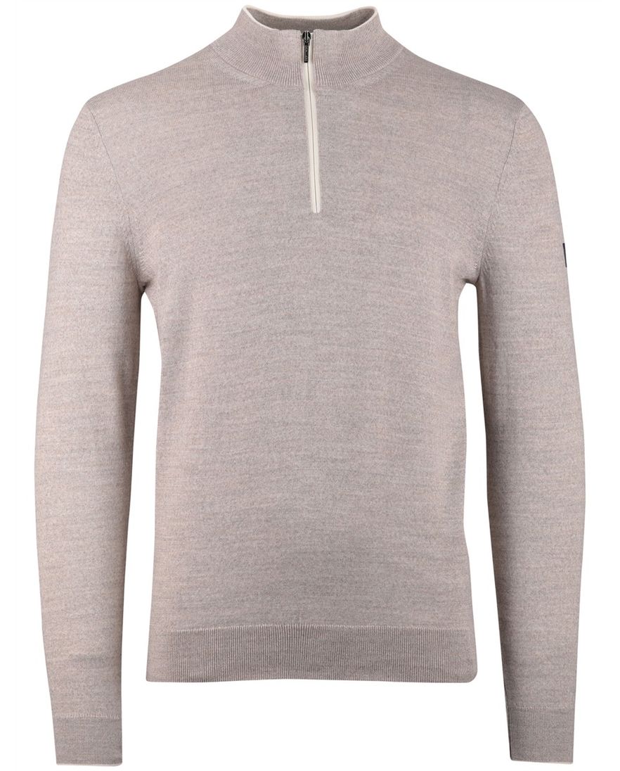 Beige trui Cavallaro Fontanio half zip