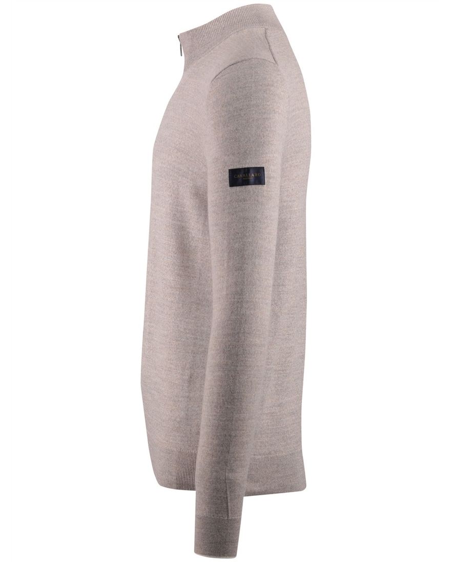 Beige trui Cavallaro Fontanio half zip