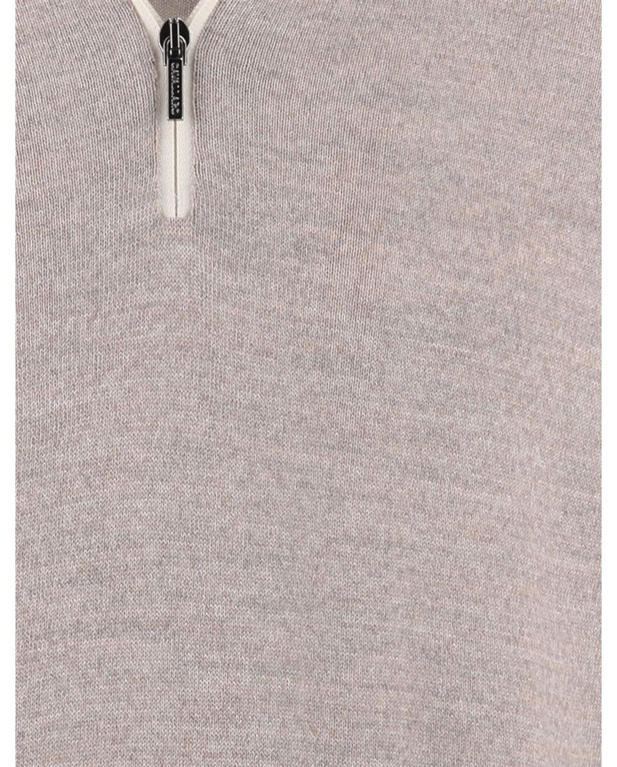 Beige trui Cavallaro Fontanio half zip