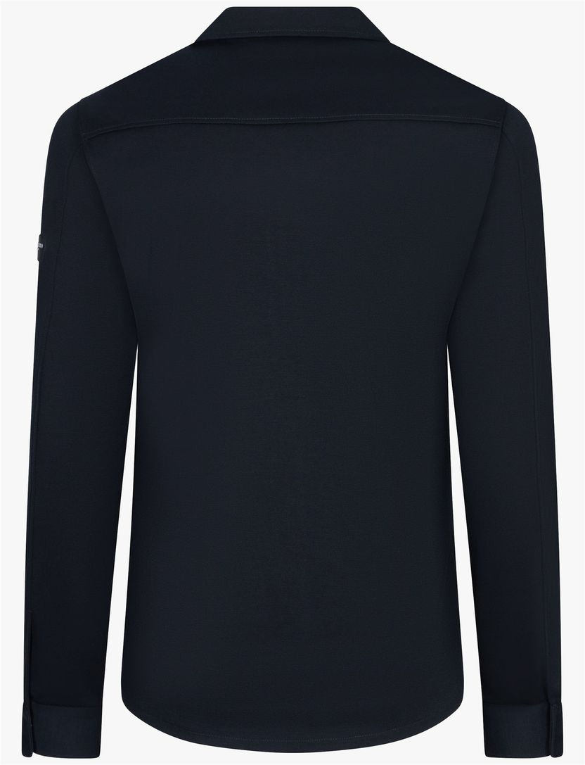Overshirt donkerblauw Zerino Cavallaro met borstzakken