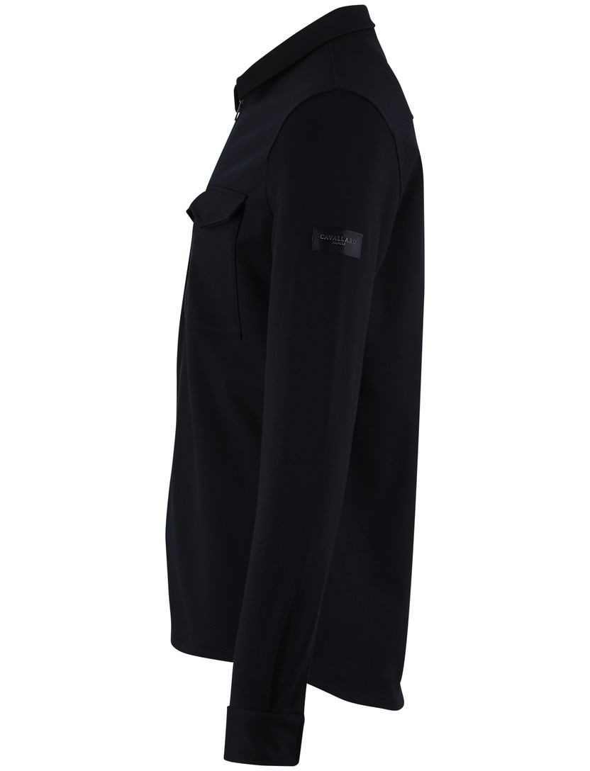 Overshirt donkerblauw Zerino Cavallaro met borstzakken