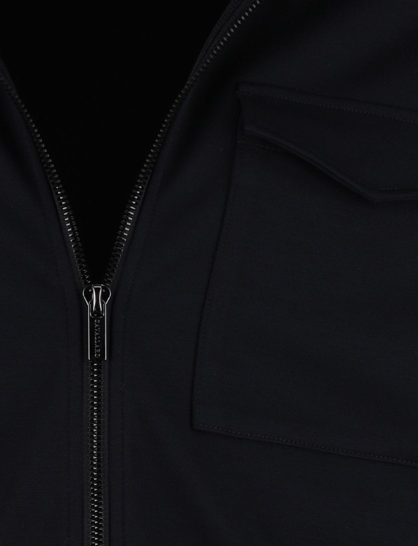 Overshirt donkerblauw Zerino Cavallaro met borstzakken