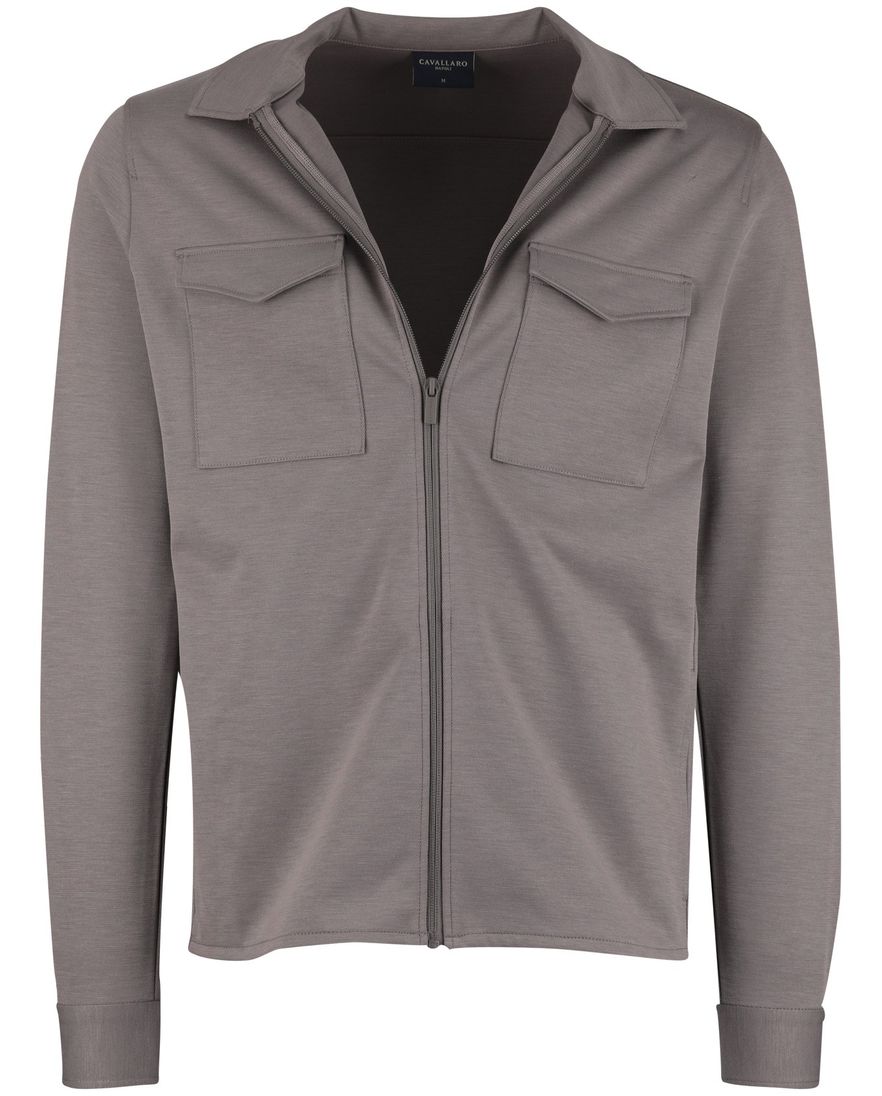 Bruin overshirt Cavallaro gemeleerd met borstzakken