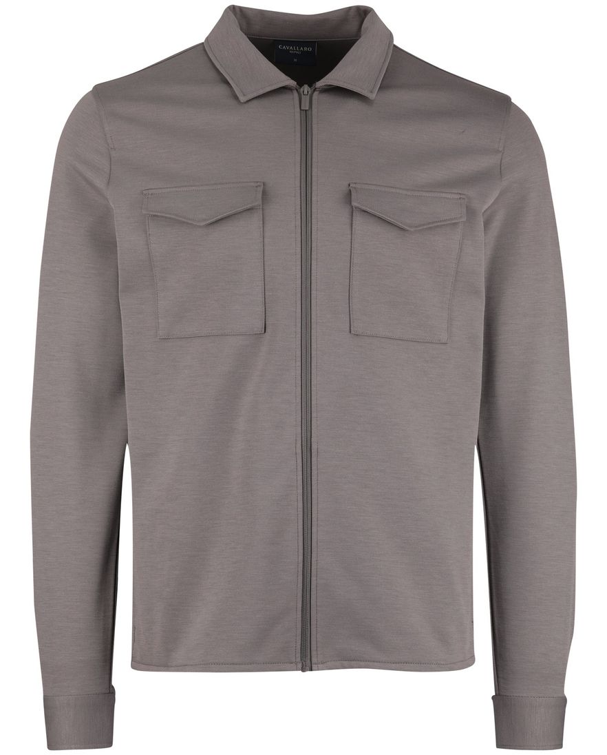 Bruin overshirt Cavallaro gemeleerd met borstzakken