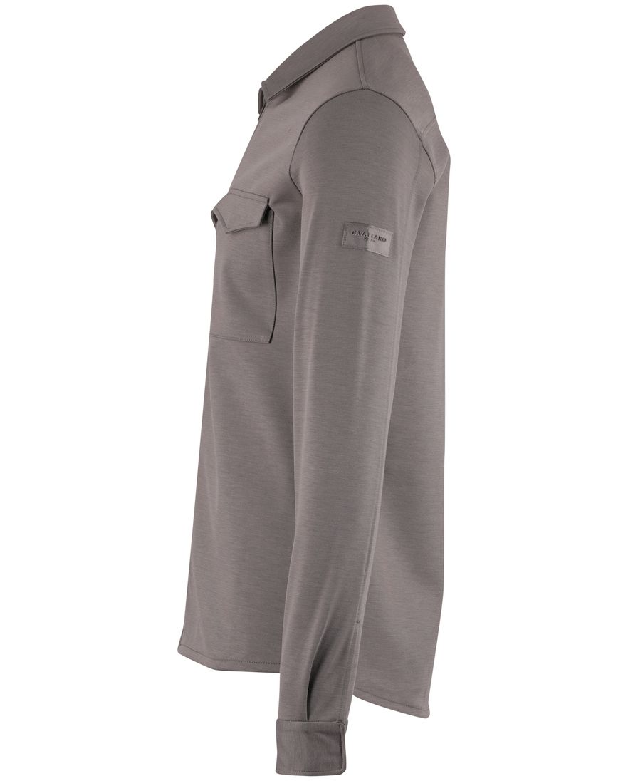 Bruin overshirt Cavallaro gemeleerd met borstzakken