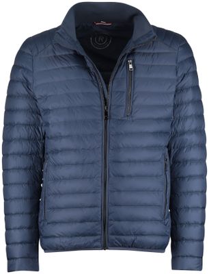 Reset blauwe winterjas Reset normale fit borstzak waterafstotend