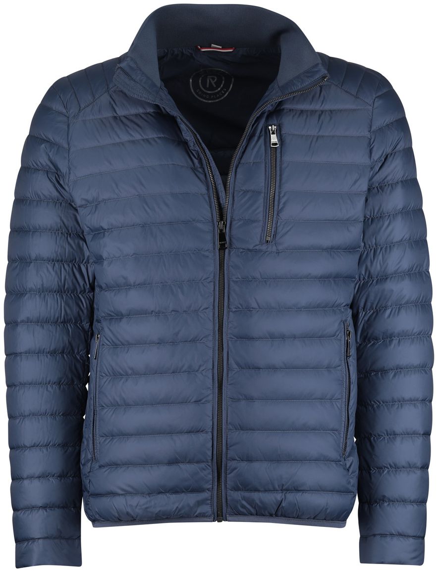 blauwe winterjas Reset normale fit borstzak waterafstotend