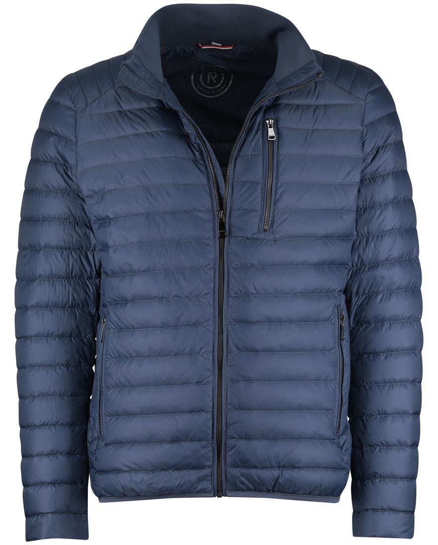 Reset korte jas gewatteerd blauw met borstzak