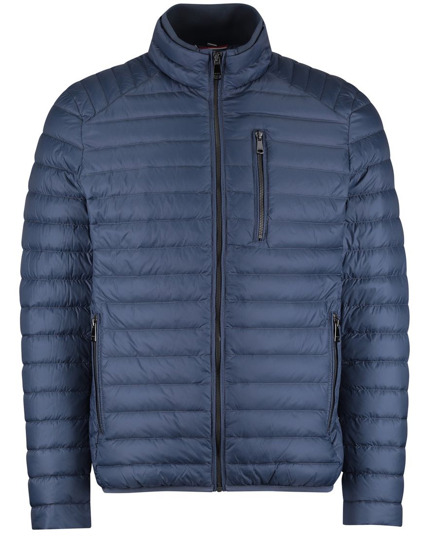 Reset korte jas gewatteerd blauw met borstzak