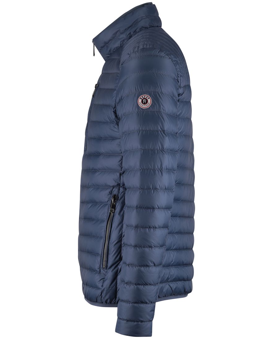 Reset korte jas gewatteerd blauw met borstzak