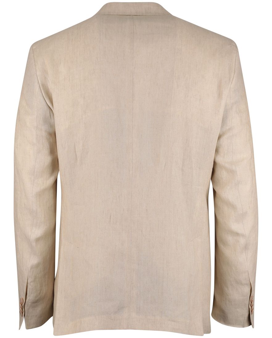 beige gemêleerd colbert Carl Gross linnen met viscose voering