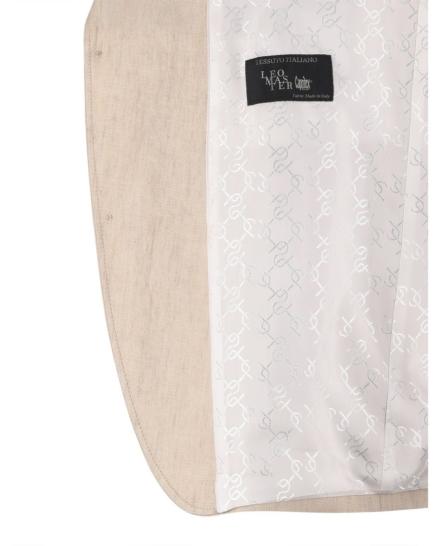 beige gemêleerd colbert Carl Gross linnen met viscose voering