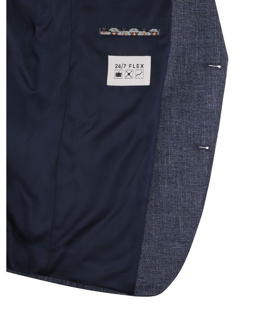 navy gemêleerd colbert Carl Gross polyester met viscose voering