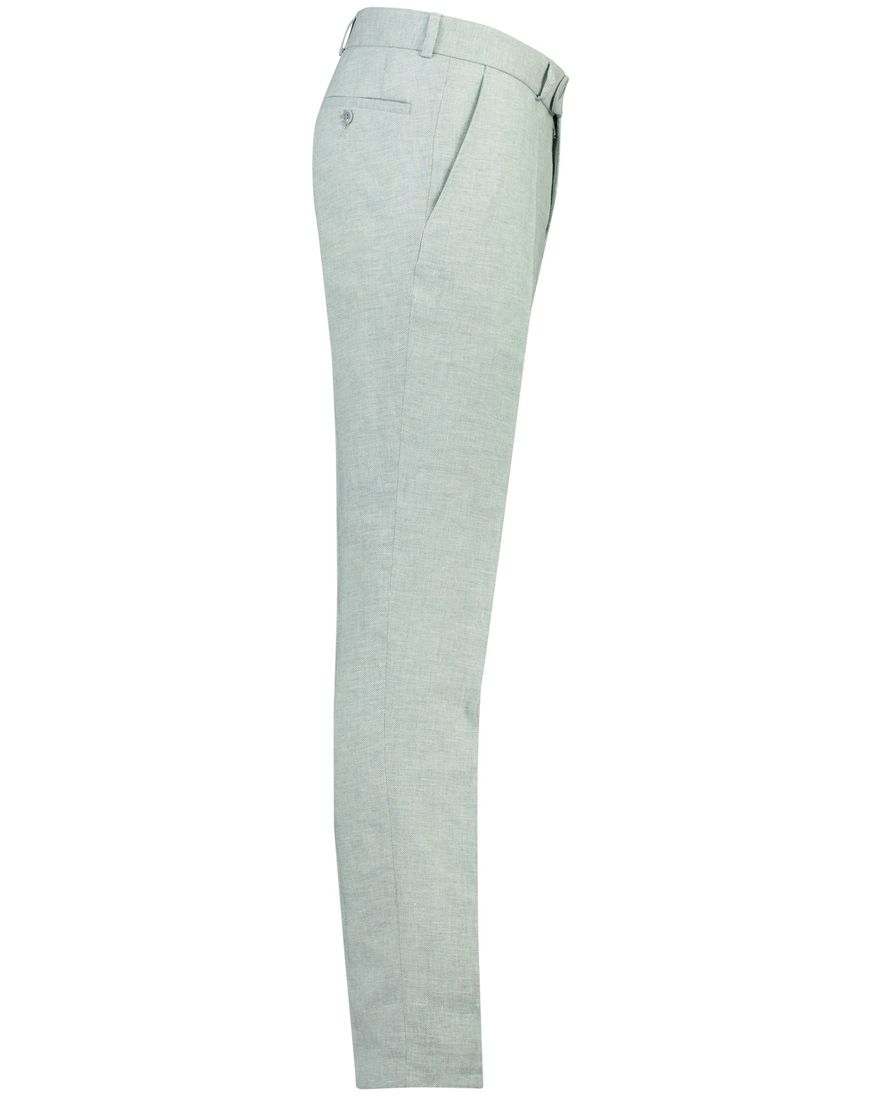 groene pantalon Carl Gross flatfront model