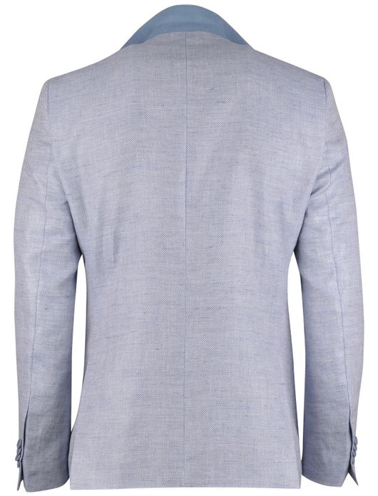 Carl Gross Sakko colbert blauw gemeleerd normale fit