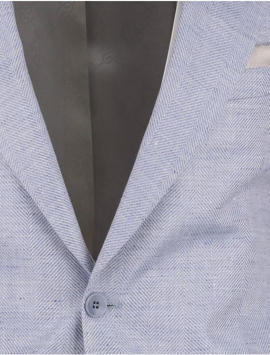 Carl Gross Sakko colbert blauw gemeleerd normale fit