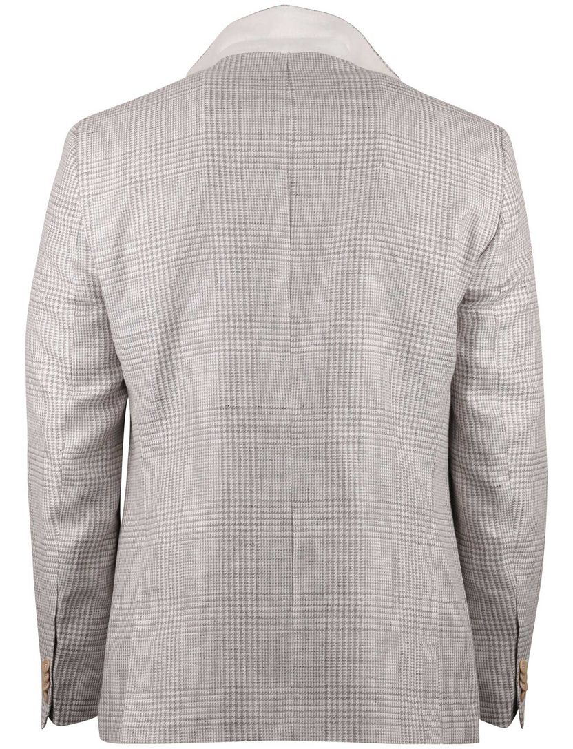 Colbert Carl Gross beige geruit normale fit bruine knopen