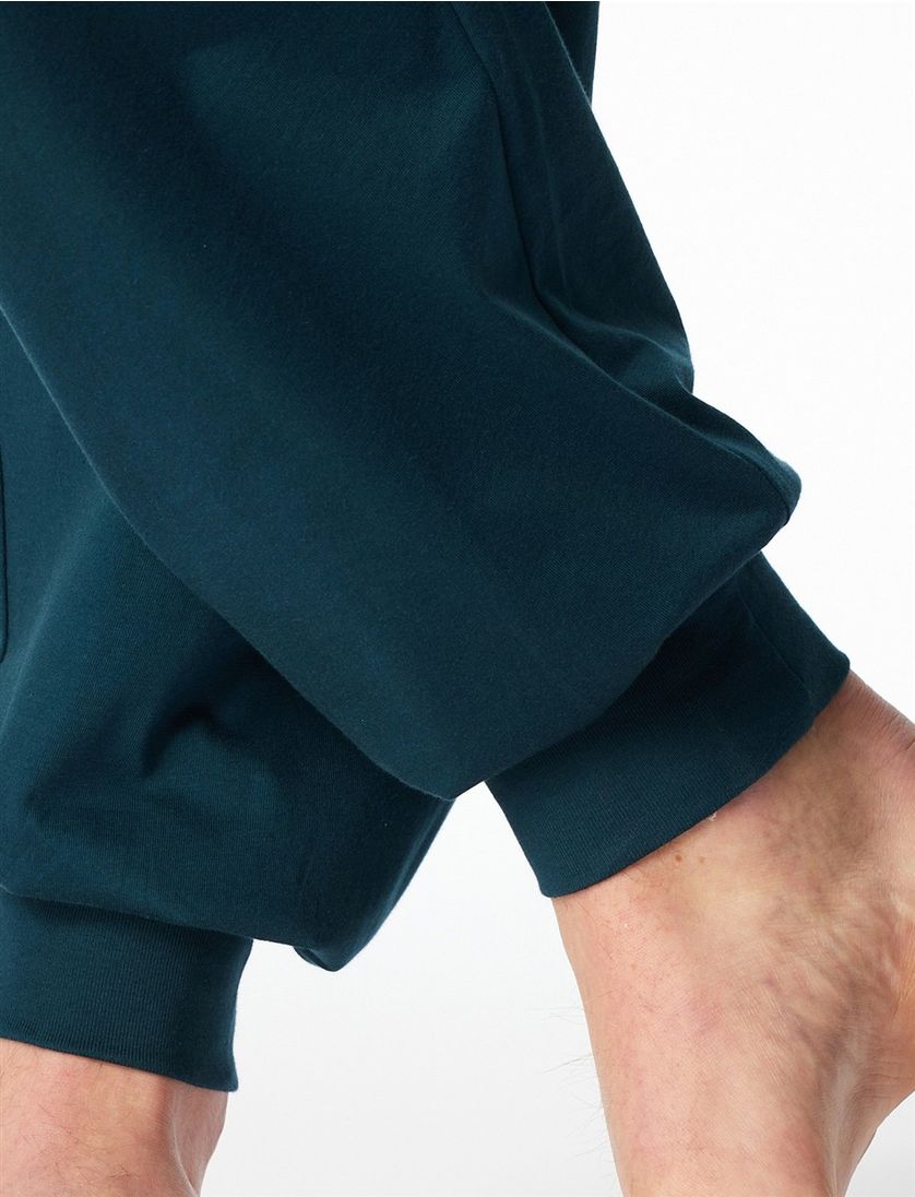 lange pyjame 100% katoen Schiesser groen geprint