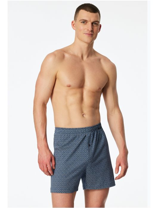 Schiesser boxershorts blauw geprint 2 pack
