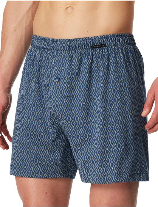 Schiesser boxershorts blauw geprint 2 pack