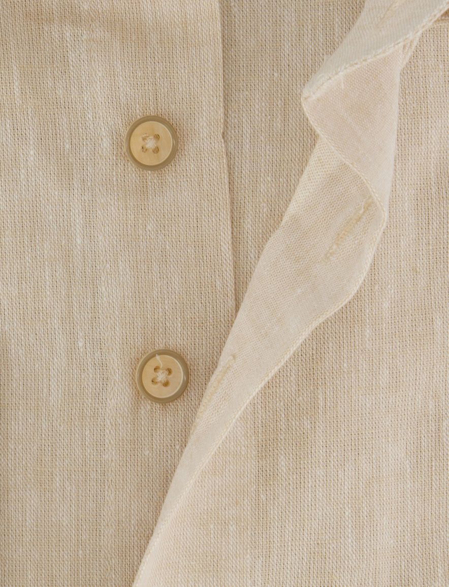 Portofino overhemd beige gemeleerd Regular Fit