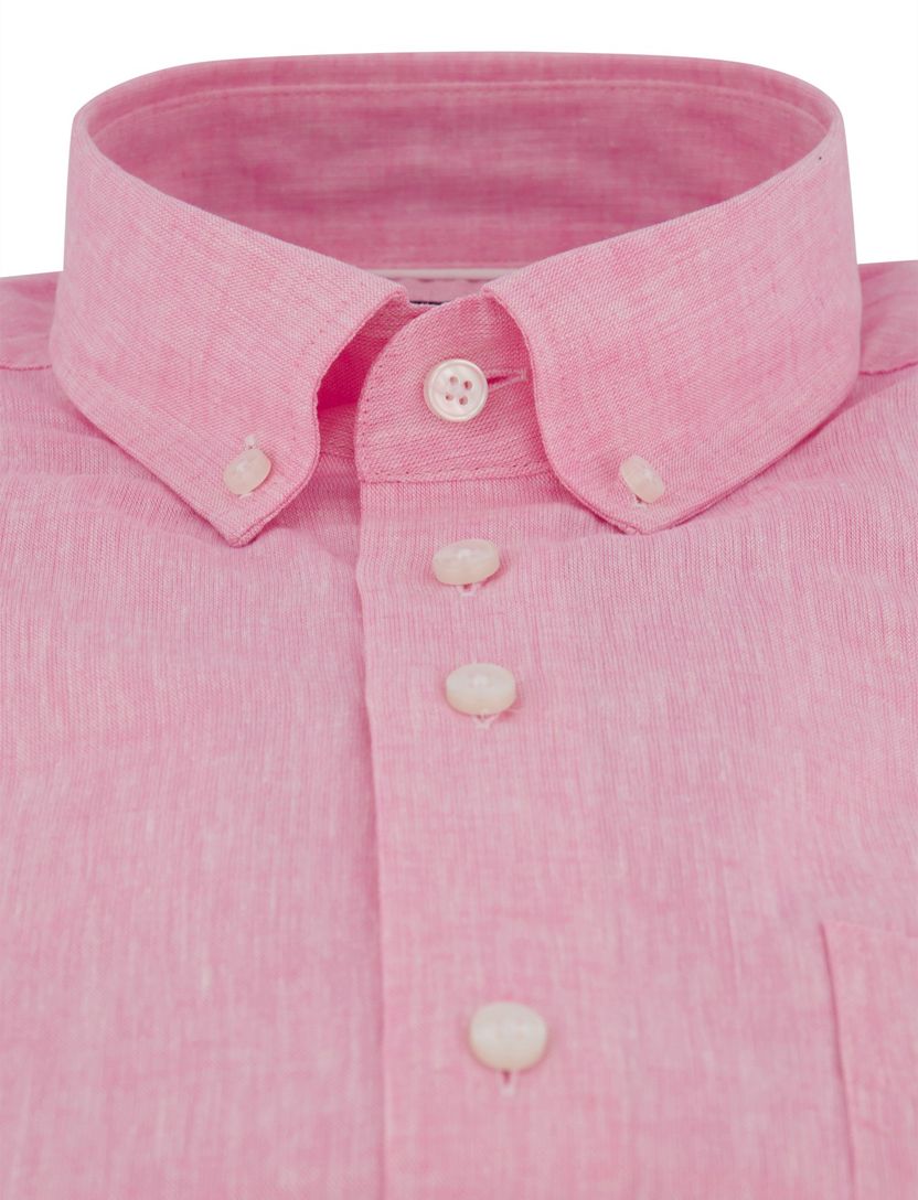 Overhemd Portofino Regular fit roze gemeleerd