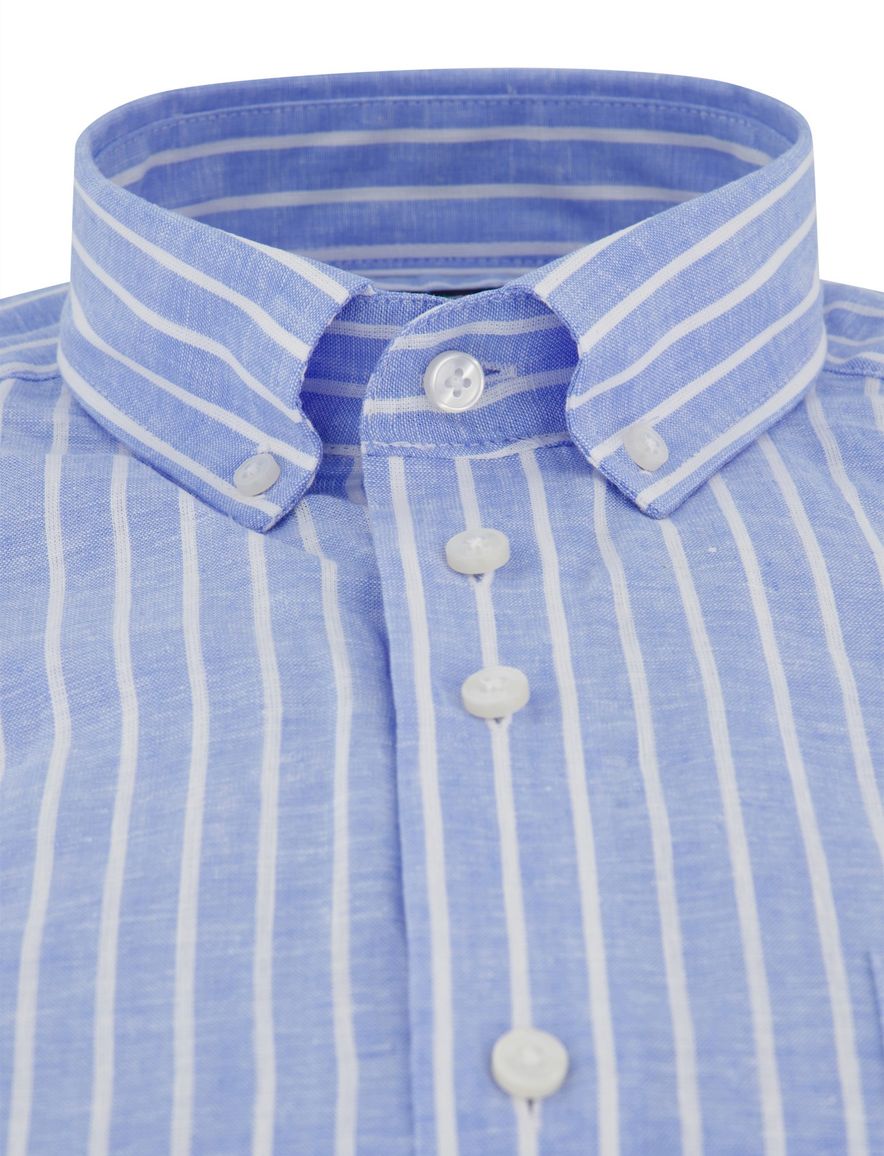 Portofino overhemd lichtblauw gestreept