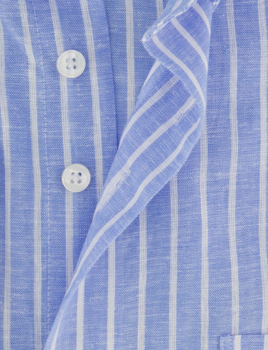 Portofino overhemd lichtblauw gestreept