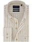 Portofino overhemd lange mouw gestreept beige linnen button-down