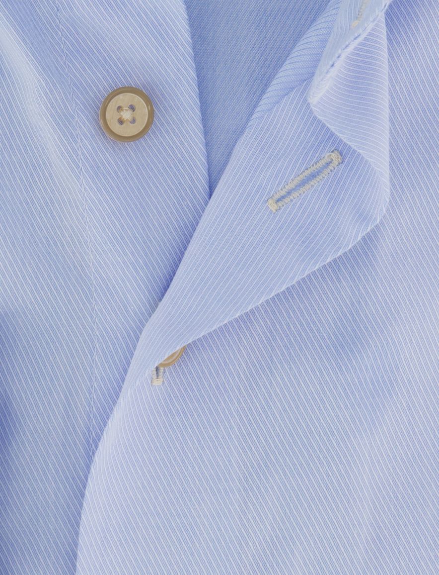 Portofino overhemd lichtblauw beige knoop