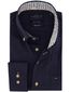 Portofino overhemd donkerblauw beige knoop