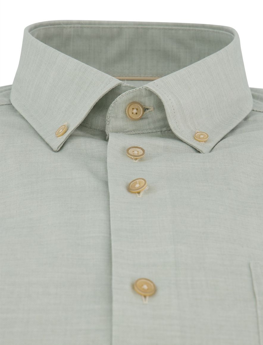 Groen overhemd Portofino button down boord zijde