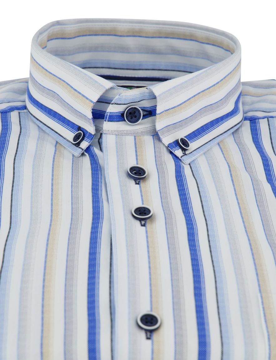 Portofino overhemd blauw strepen