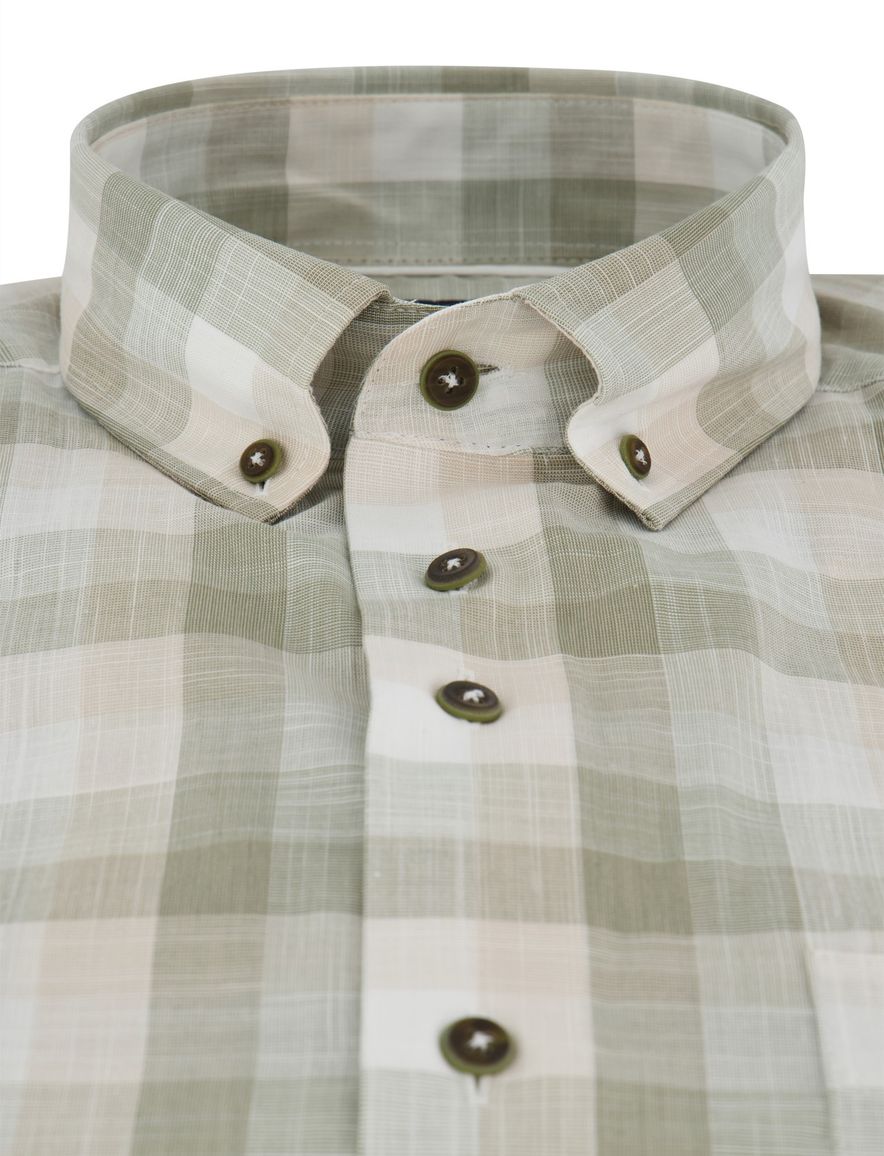 Portofino overhemd groen geruit