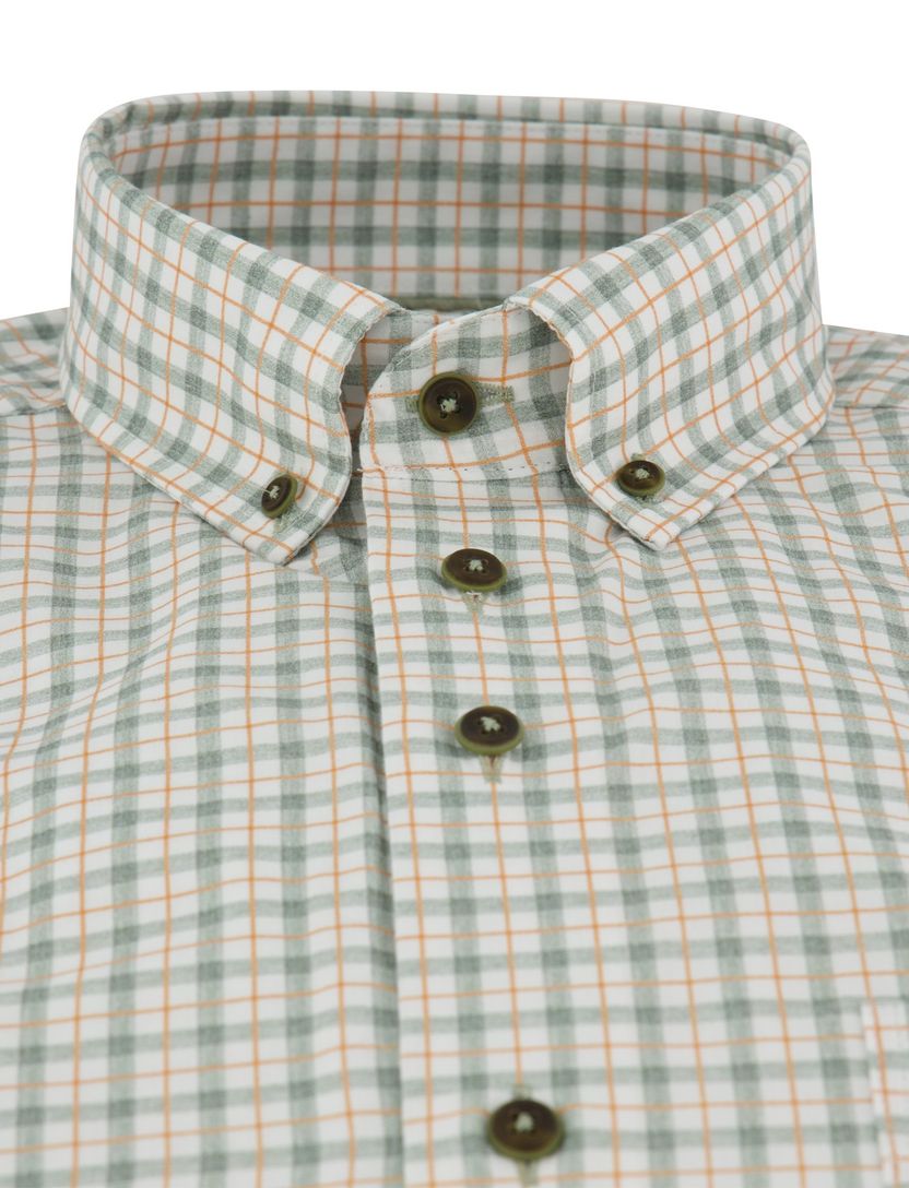 Overhemd Portofino groen geruit button down boord